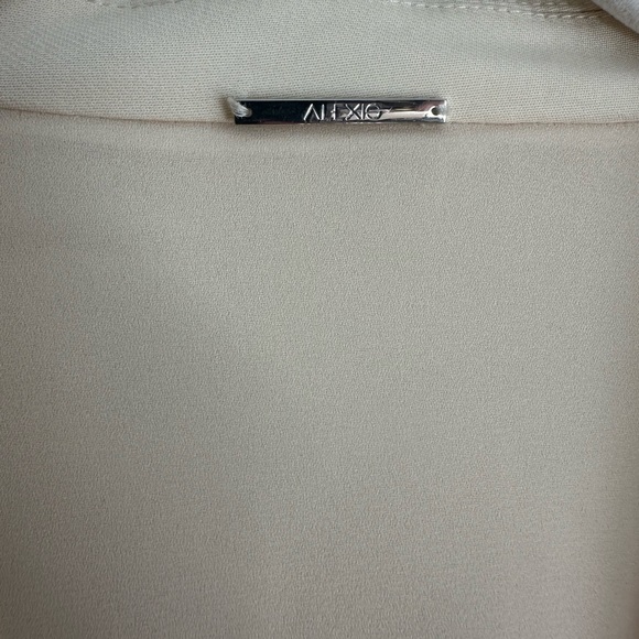 Alexis Ivory Shey Satin Side Slits Crepe Style V-Neckline Dress size S - Picture 7 of 11